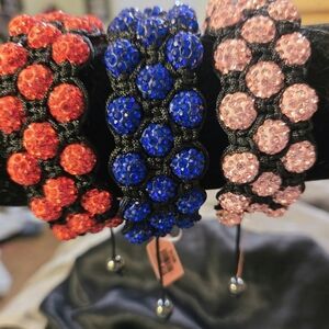 3 NWT Adjustable Shamballa bracelets